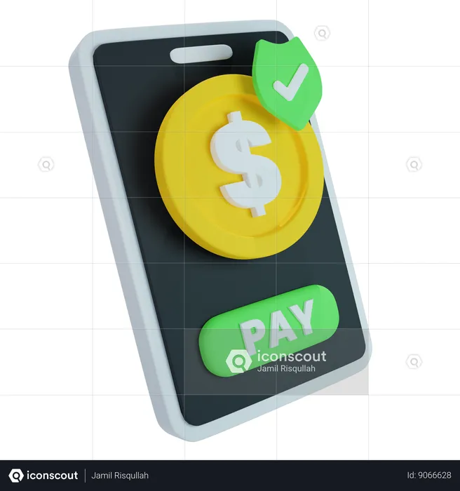 Paiement mobile  3D Icon