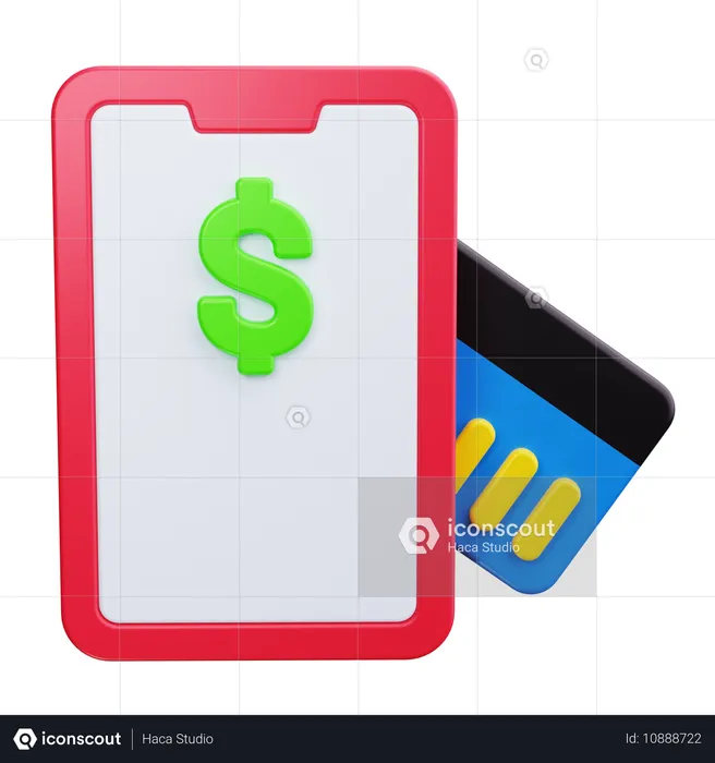 Paiement mobile  3D Icon