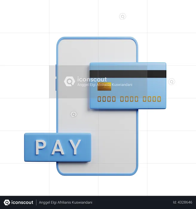 Paiement mobile  3D Illustration