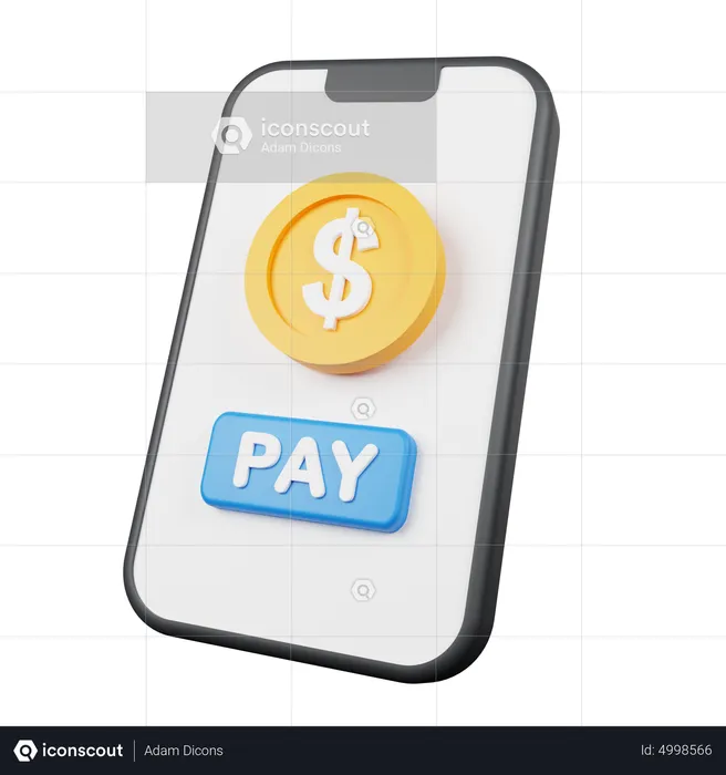 Paiement mobile  3D Icon