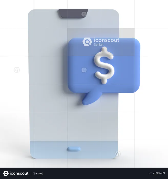 Paiement mobile  3D Icon