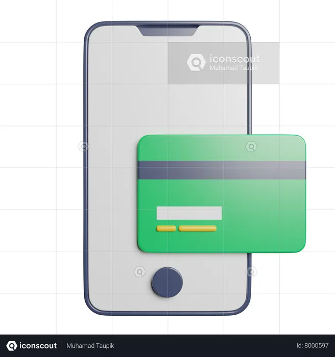 Paiement mobile  3D Icon