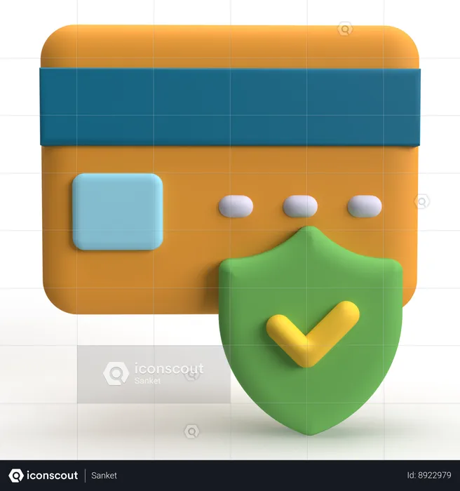 Paiement par carte  3D Icon