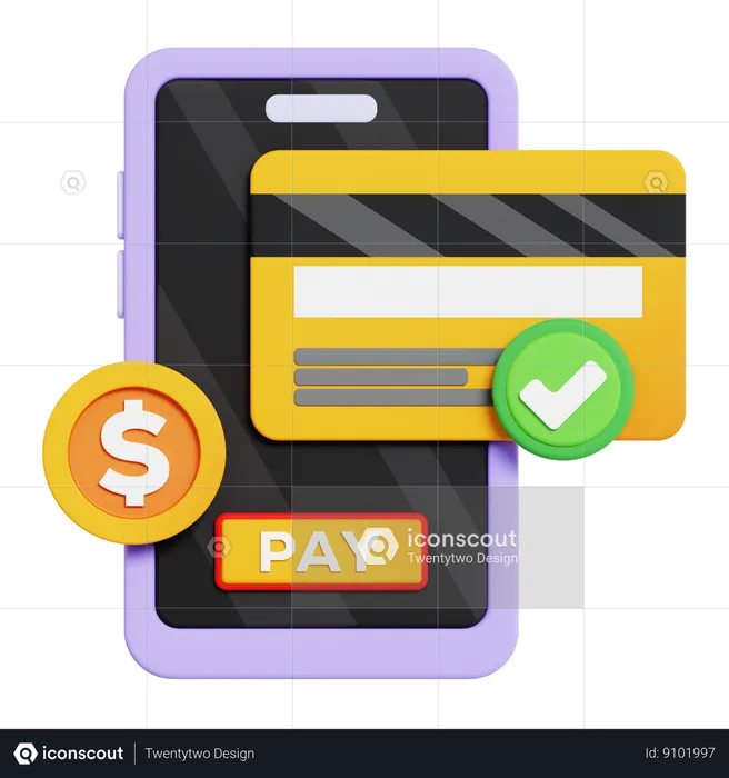 Paiement par carte  3D Icon