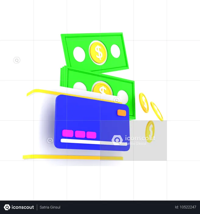 Paiement par carte  3D Icon