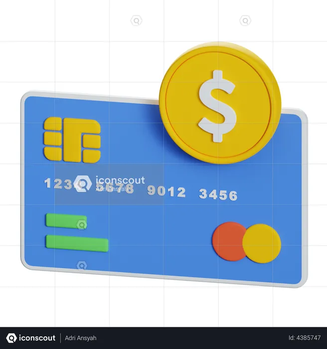 Paiement par carte  3D Illustration