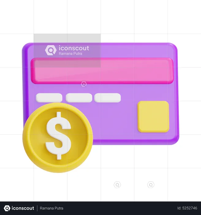 Paiement par carte  3D Icon