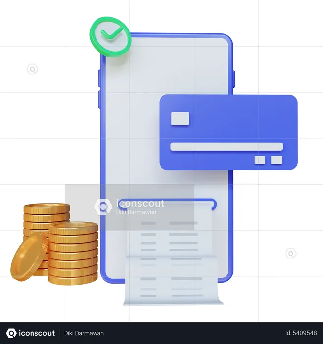 Paiement par carte  3D Icon