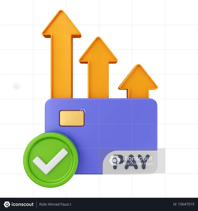 Paiement par carte de crédit  3D Icon