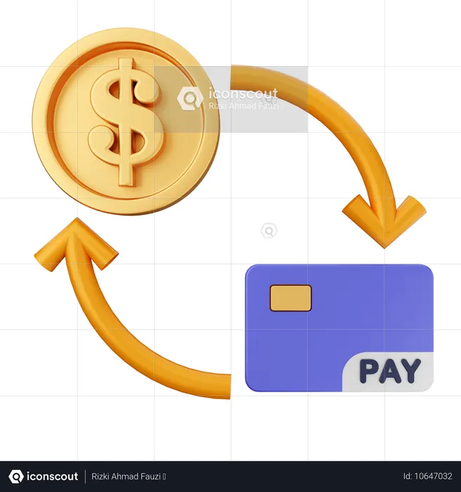 Paiement par carte de crédit  3D Icon