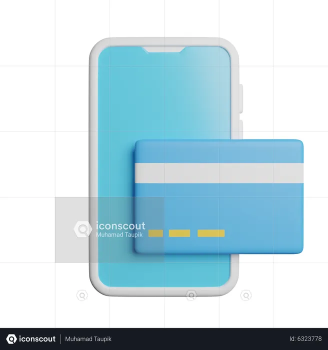 Paiement par carte en ligne  3D Icon