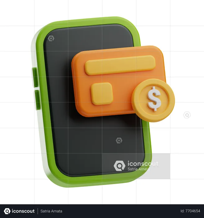 Paiement par carte en ligne  3D Icon