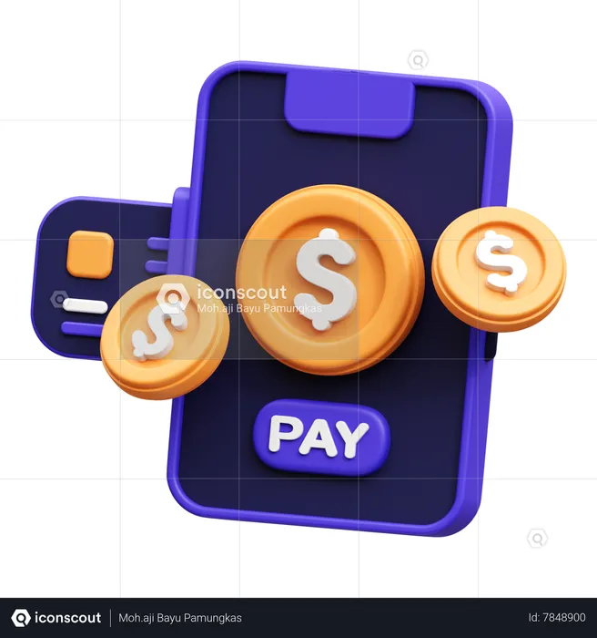 Paiement par carte en ligne  3D Icon