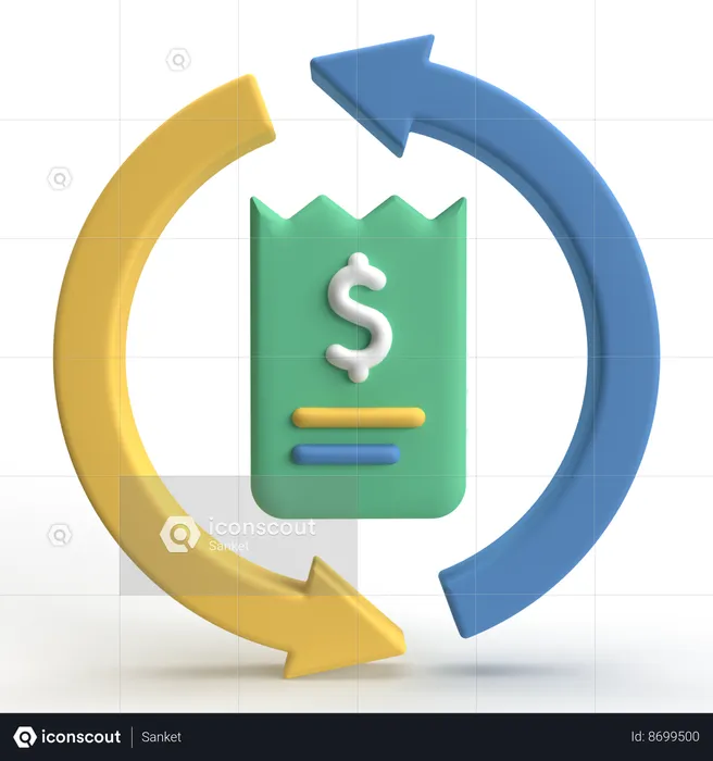 Paiement récurrent  3D Icon