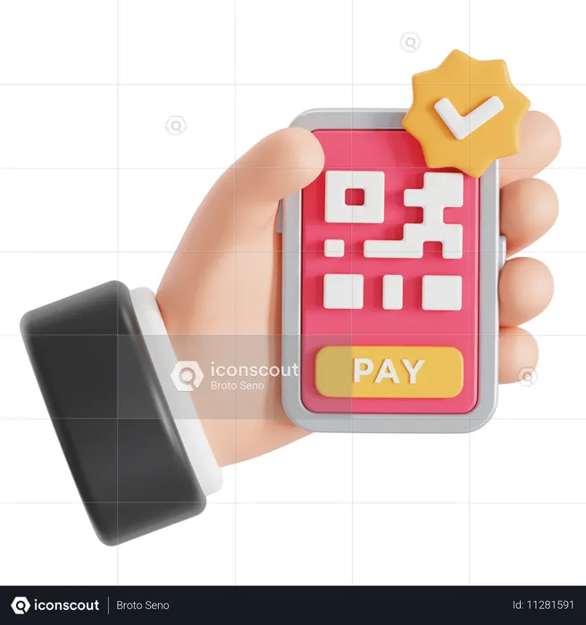 Paiement sans numéraire  3D Icon