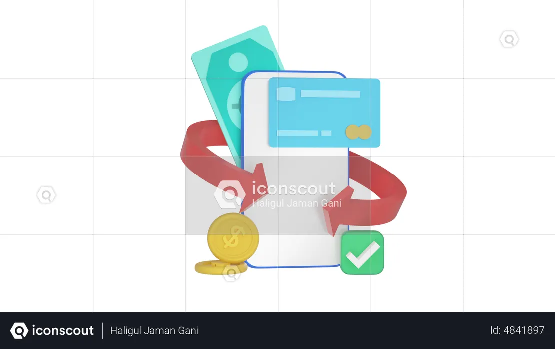 Paiement sécurisé  3D Icon