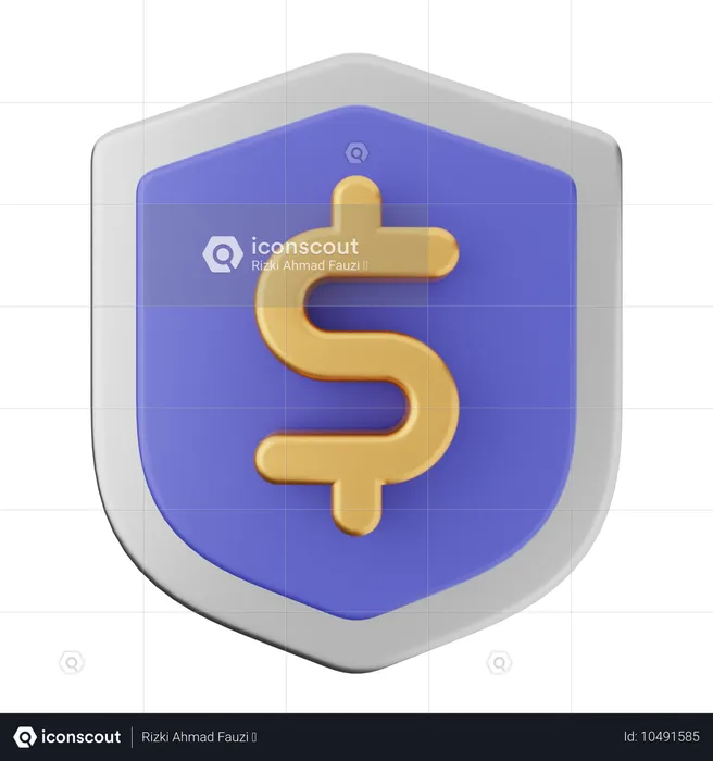 Protection du bouclier de paiement  3D Icon