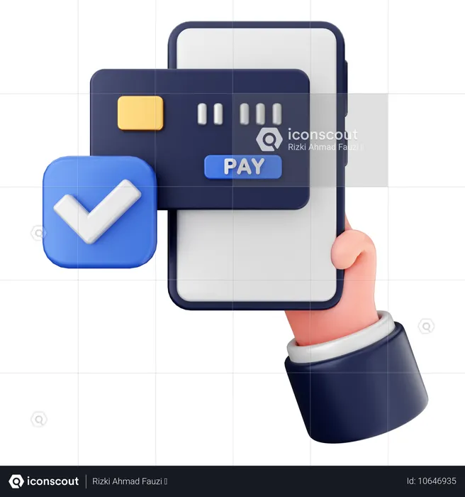 Paiement vérifié  3D Icon