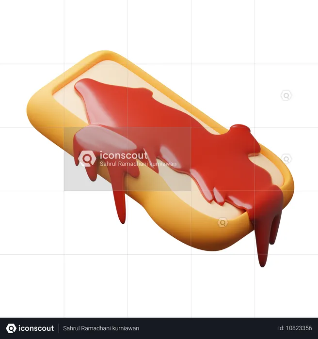 Pain et jambon  3D Icon