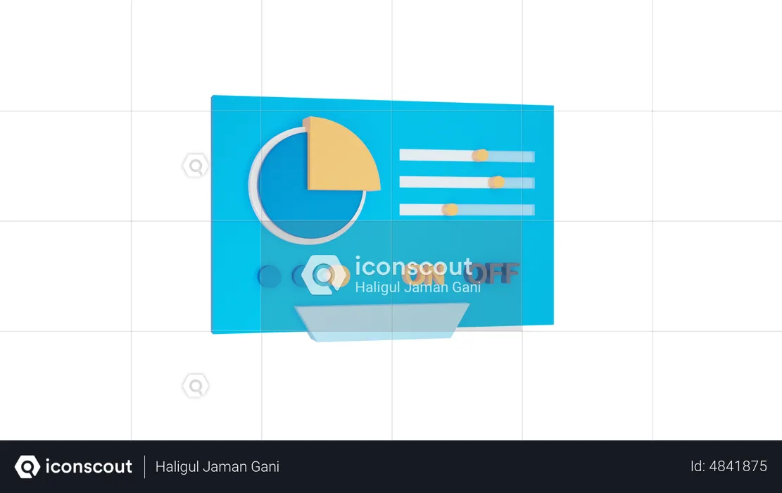 Painel de controle  3D Icon