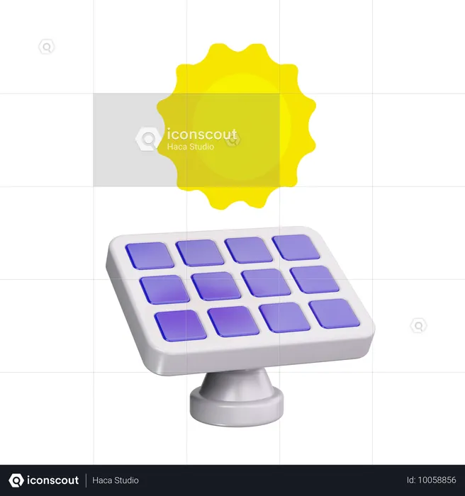 Painel solar  3D Icon