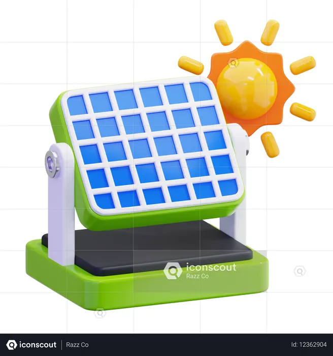 Painel solar  3D Icon