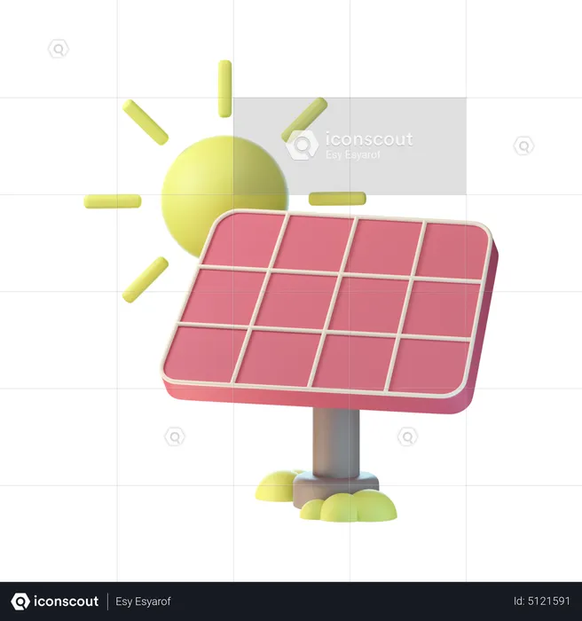 Painel solar  3D Icon