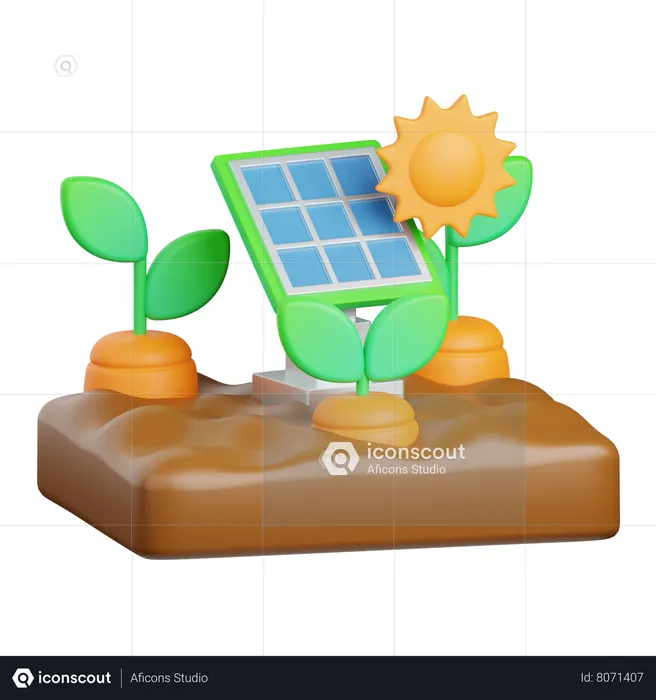 Painel solar  3D Icon