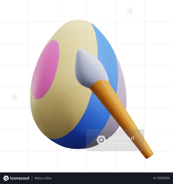 Paint an Eggs  3D Icon