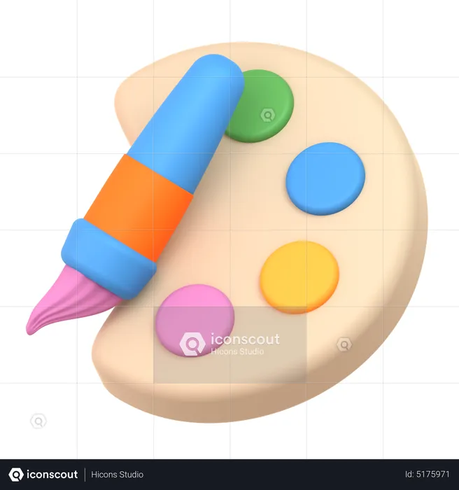 Paint Brush  3D Icon