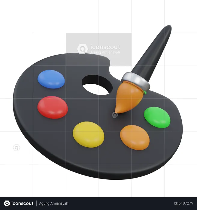 Paint Brush  3D Icon