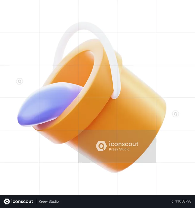 Paint Bucket  3D Icon