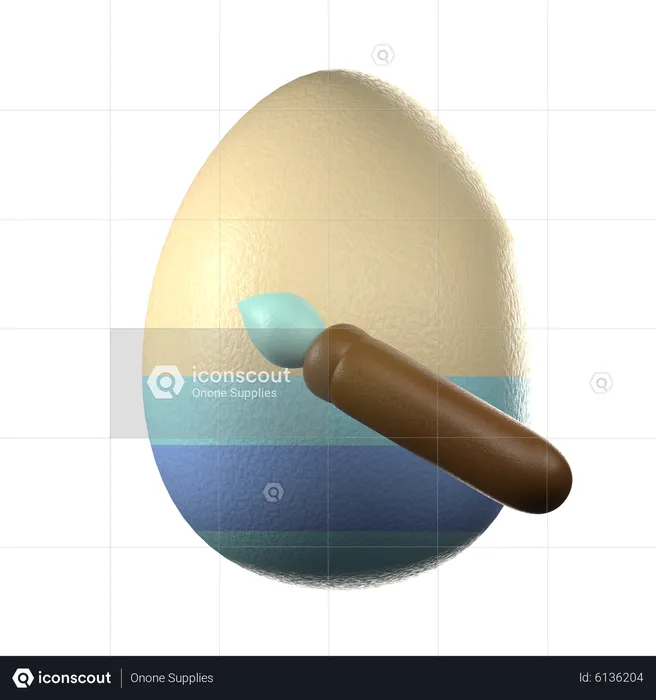 Paint Easter Egg  3D Icon