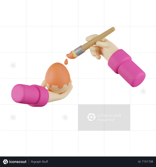Paint Easter Egg  3D Icon