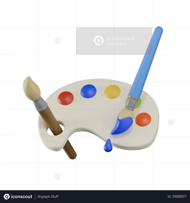 Paint Palette  3D Icon