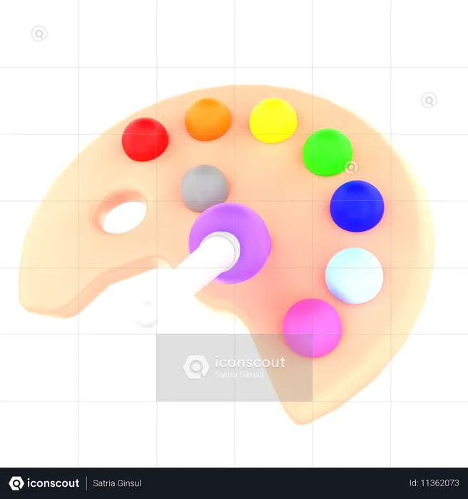 Paint Palette  3D Icon