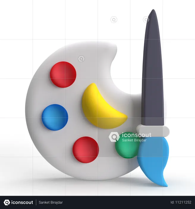 Paint Palette  3D Icon