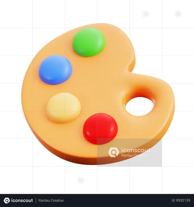 Paint Palette  3D Icon