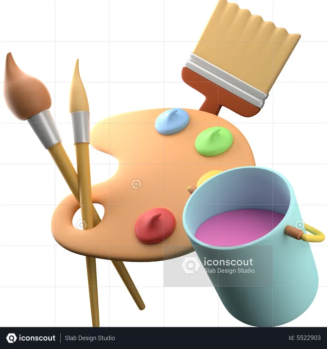 Paint Pallet  3D Icon