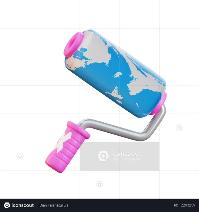 ペイントローラー  3D Icon