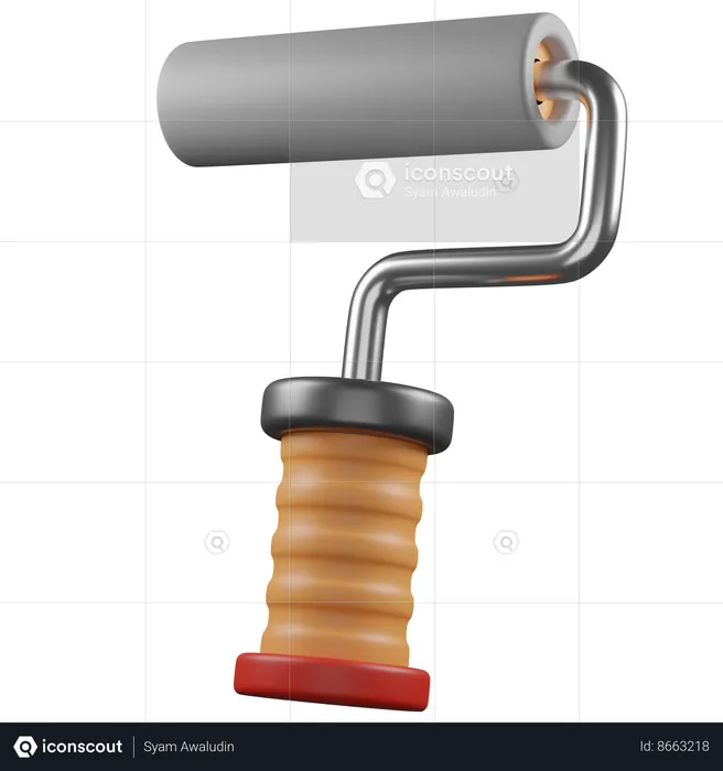 Paint Roller  3D Icon