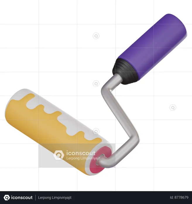 Paint Roller  3D Icon