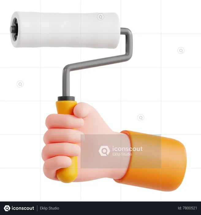 Paint Roller  3D Icon