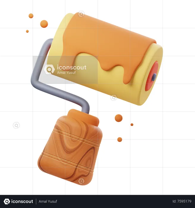 Paint Roller  3D Icon