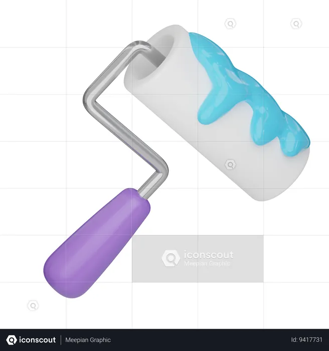 Paint Roller  3D Icon