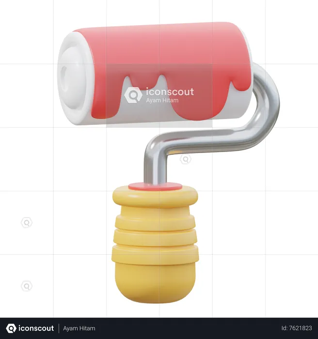 Paint Roller  3D Icon