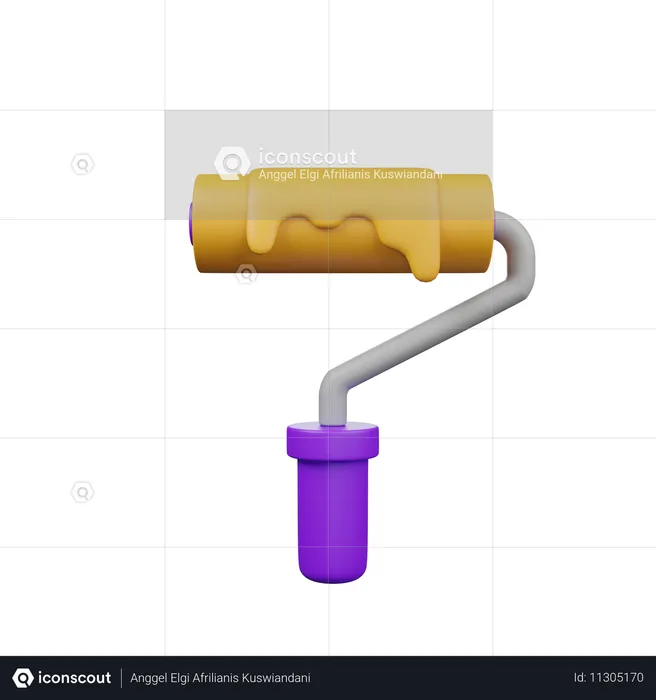 Paint Roller  3D Icon