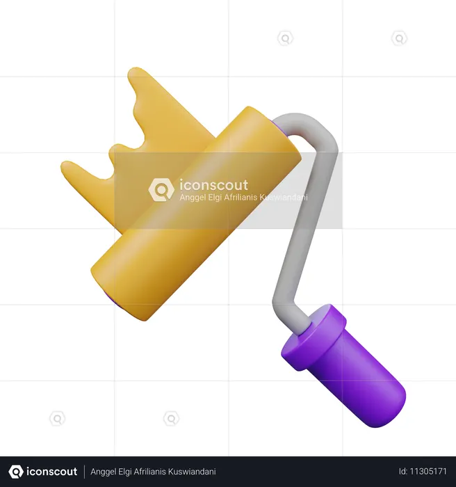 Paint Roller  3D Icon