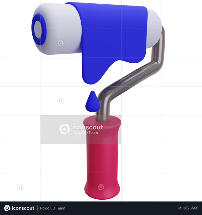 Paint Roller  3D Illustration