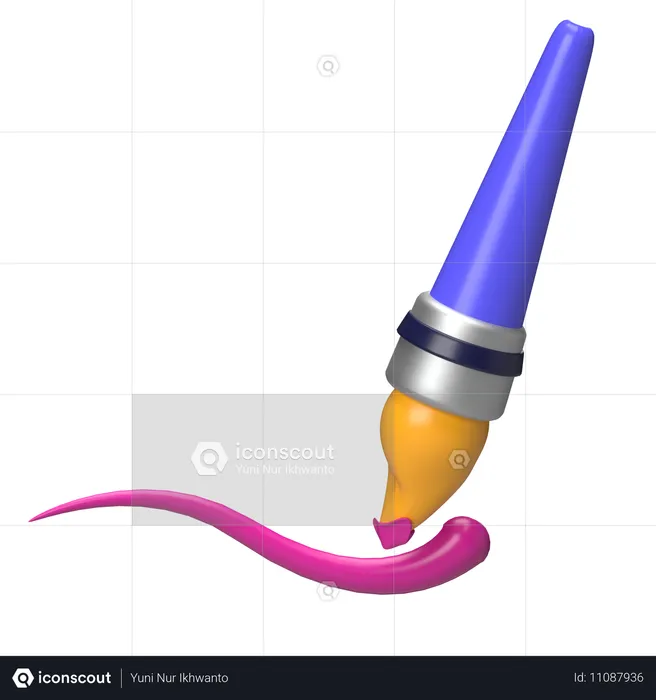 Paintbrush  3D Icon